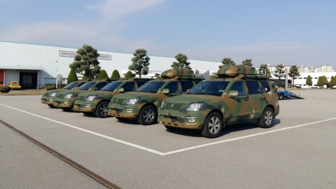 ▲기아자동차는 모하비를 군용화 개조한 차량 20여대를 대한민국 공군에 납품한다ⓒ기아자동차