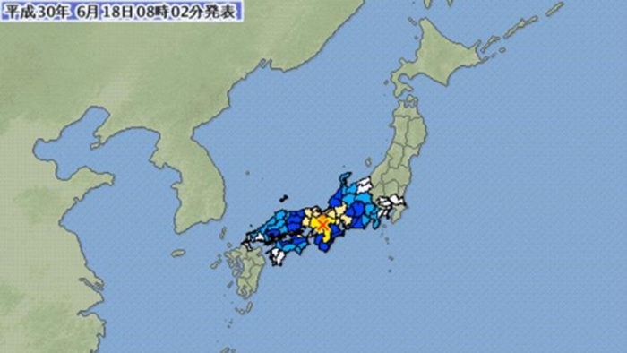 ▲일본 오사카서 규모 5.9 지진 "쓰나미 우려와 국내 영향 없어"