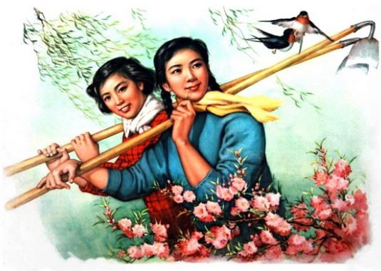 ▲중국 공산당이 도시 청년들을 지방 농촌으로 하방시켰던 1960년대 문화혁명 당시의 포스터