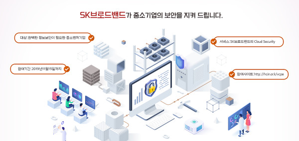 ▲SK브로드밴드는 한국정보화진흥원과 함께 추진 중인 ‘지능형 초연결망 선도사업’에서 개발한 가상화 기반 보안솔루션을 체험할 중소 벤처기업을 모집한다고 15일 밝혔다. ⓒSK브로드밴드