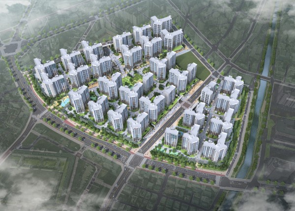 ▲힐스테이트 푸르지오 수원 조감도 ⓒ현대건설