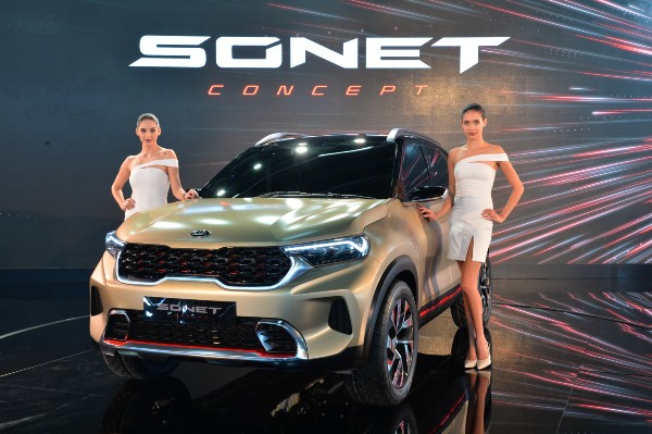 ▲인도 델리모터쇼에서 최초 공개된 기아차 ‘쏘넷(SONET) 콘셉트’ 카. ⓒ기아자동차