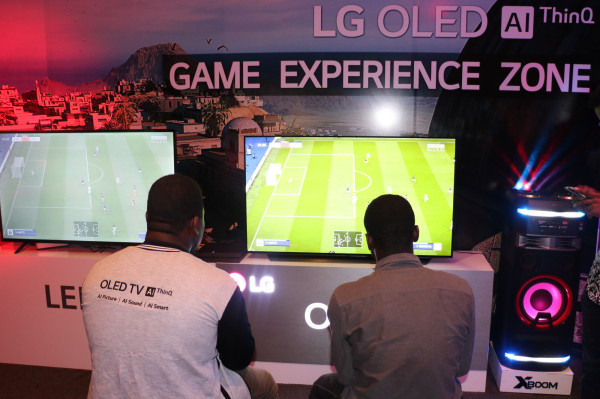 ▲LG전자가 지난 주말 나이지리아 라고스 지역에서 LG 올레드 TV 게이밍 챌린지를 열었다. ⓒLG전자