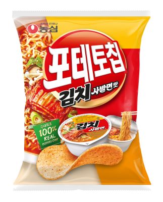 ▲농심 포테토칩 김치사발면맛 제품 사진 ⓒ농심