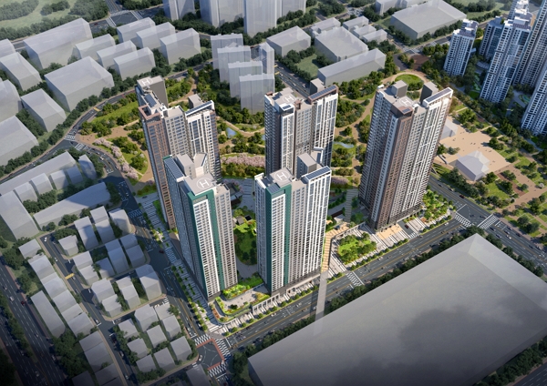 ▲화서역 푸르지오 브리시엘 조감도 ⓒ대우건설