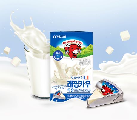 ▲래핑카우 우유 플레인 제품 이미지 ⓒ빙그레