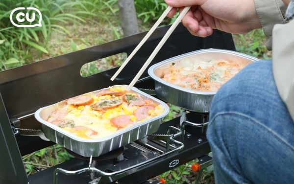 ▲야외에서 즐기는 CU 캠핑 간편식 ⓒBGF리테일