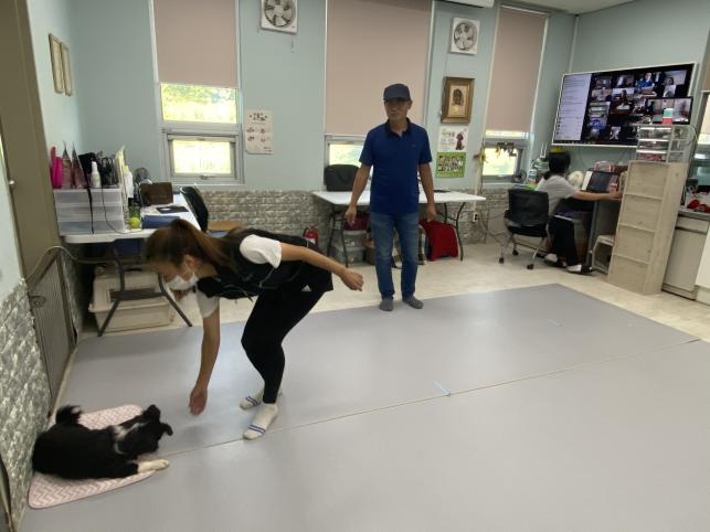 ▲강사들의 교육을 비디오로 실시간 송출하고 있다. ⓒ경기도북부청