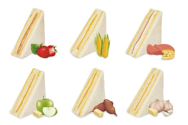 ▲복음자리 냉동 샌드위치 6종 제품 이미지 ⓒ대상F&B