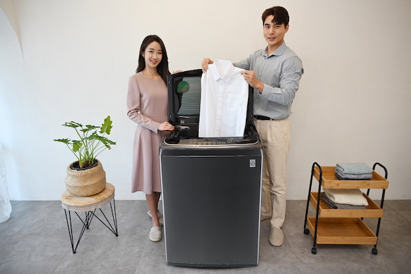 ▲인공지능 기능이 적용된 'LG 통돌이 세탁기' 신제품. ⓒLG전자