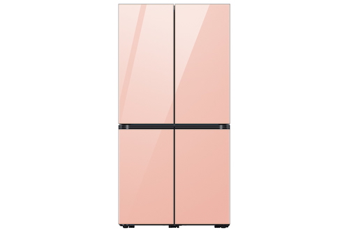 ▲비스포크 4도어 냉장고 신제품 ('글램 피치' 색상 모델) ⓒ삼성전자