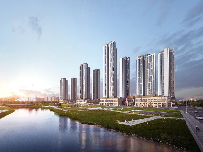 ▲반도건설 고덕신도시 유보라 더 크레스트 투시도. ⓒ반도건설