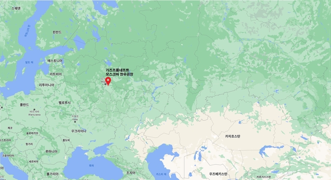 ▲DL이앤씨가 수주한 가즈프롬네프트의 러시아 모스크바 정유공장 현대화 프로젝트 현장 위치도. ⓒDL이앤씨