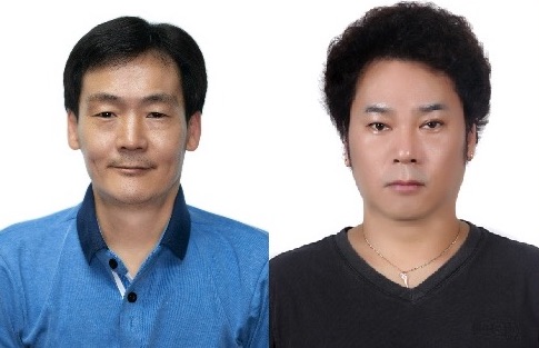 ▲‘LG의인상’을 받은 김쌍식씨(사진 왼쪽)와 김연휴씨. ⓒLG