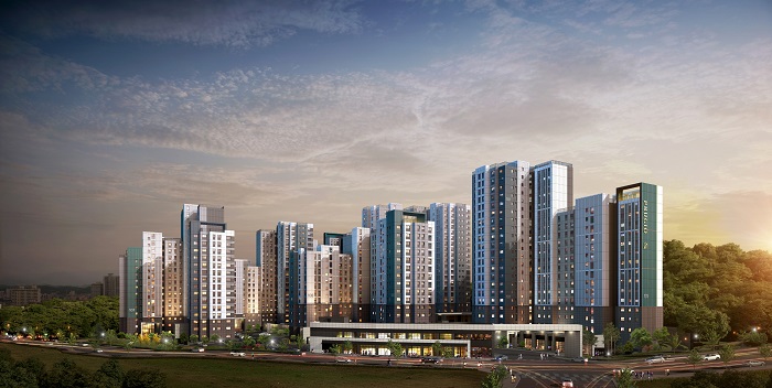 ▲태봉공원 푸르지오 파크몬트 야경 투시도. ⓒ대우건설