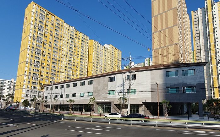 ▲창원월영 마린애시앙 상가 1동 전경. ⓒ부영주택