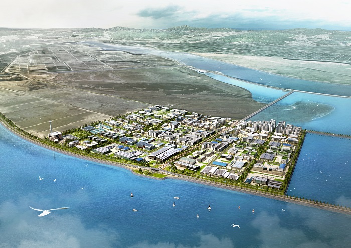 ▲새만금 첨단산업중심 복합단지 조감도. ⓒ한양