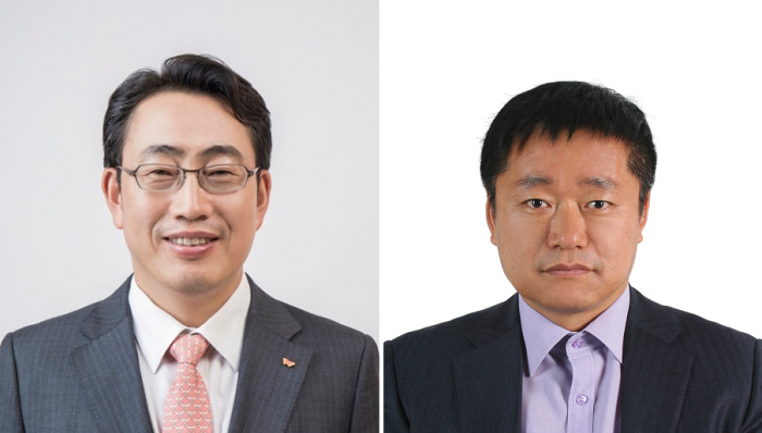 ▲(왼쪽부터)  유영상 최고경영자(CEO), 강종렬 ICT 인프라 담당. ⓒSK텔레콤