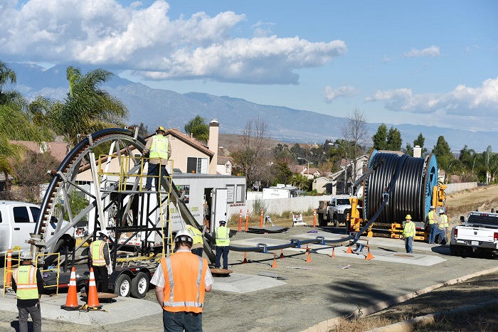 ▲미국 케이블 포설 현장. ⓒ대한전선
