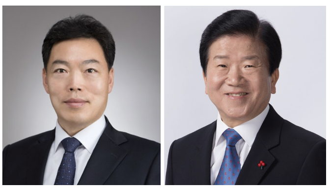 ▲김오수 검찰총장(사진왼쪽),과 박병석 국희의장 ⓒSNS캡처
