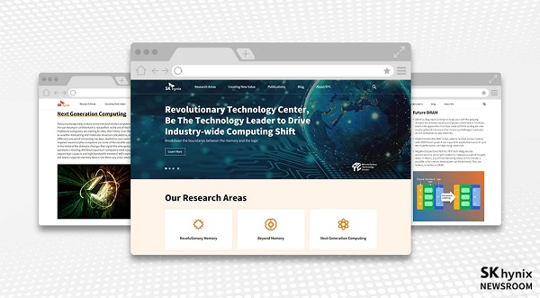 ▲SK하이닉스가 미래 반도체 분야를 대내외에 알리고 최신 연구성과를 공유하기 위해 공식 웹사이트를 개설했다. ⓒSK하이닉스