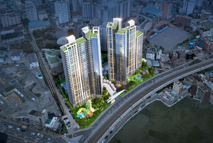 ▲부산 수안동 반도보라맨션 소규모재건축정비사업 조감도. ⓒDL건설