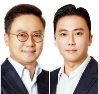 ▲홍정국 BGF 대표(사진 왼쪽)와 홍정혁 BGF에코머티리얼즈 대표. ⓒBGF그룹