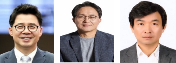 ▲(왼쪽부터) 박상규 SK엔무브 사장, 김철중 SK아이이테크놀로지 사장, 최영찬 SK온 사장 ⓒSK이노베이션