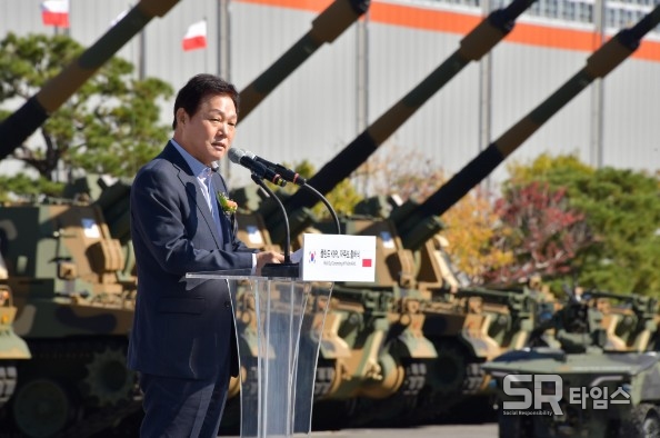 ▲폴란드 자주포 출하식에 참석한 박완수 도지사 ⓒ경남도