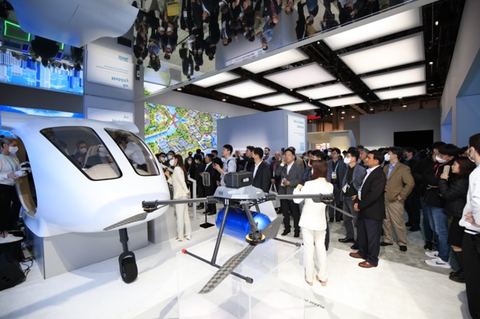 ▲'CES 2023' SK 부스. ⓒSK그룹