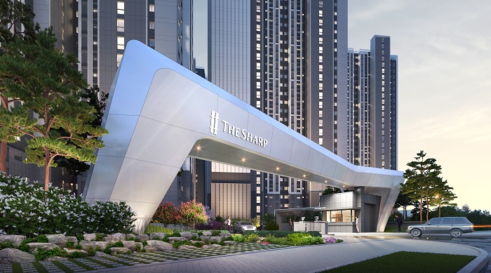 ▲더샵 아르테 주출입구 투시도. ⓒ포스코건설