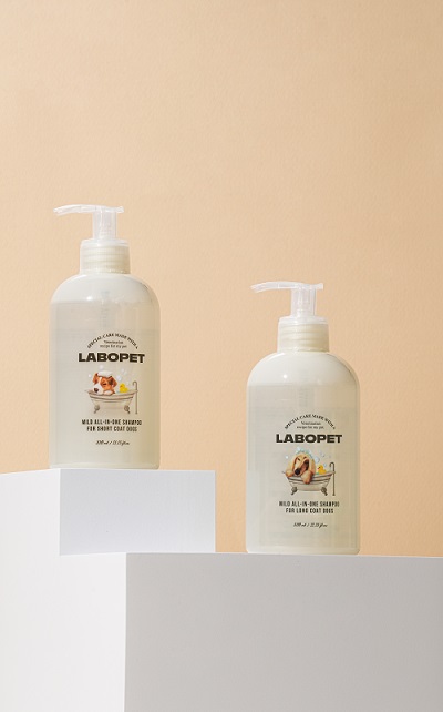 ▲JW생활건강의 라보펫 마일드 올인원 샴푸. ⓒJW생활건강
