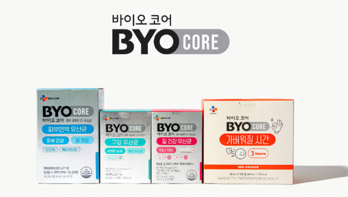 ▲바이오코어, 기능성 유산균 제품 4종. ⓒCJ웰케어