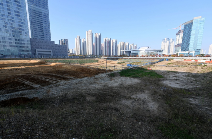 ▲롯데몰 송도 부지. ⓒ인천시