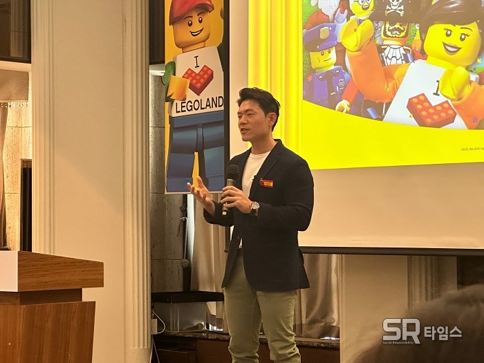 ▲이순규 레고랜드 사장이 22일 레고랜드 코리아 리조트 2023시즌 오픈 기자간담회에서 발언하고 있다. ⓒ박은영 기자