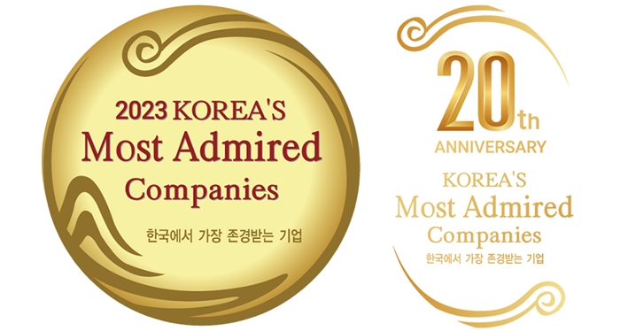 ▲2023 한국에서 가장 존경받는 기업 엠블럼. ⓒ삼천리
