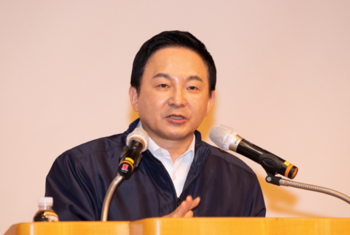 ▲8일 오전 건설현장 불법·부당행위 사례발표 현장 참석한 원희룡 장관. ⓒ국토교통부