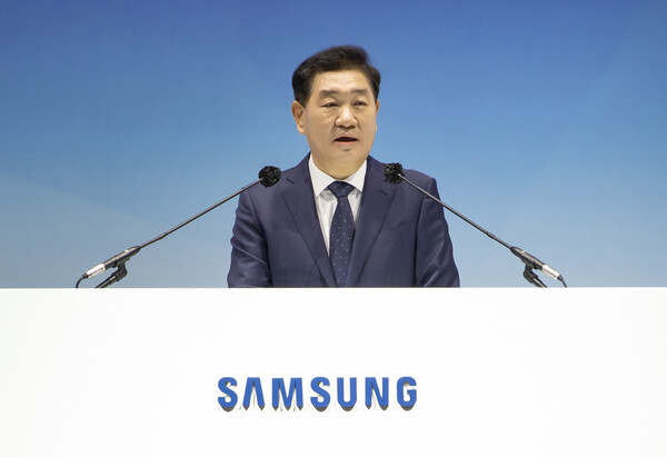 ▲한종희 삼성전자 부회장이 의장 인사말을 하고 있다. ⓒ삼성전자
