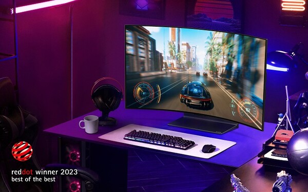 ▲벤더블(Bendable) 게이밍 올레드 TV ‘LG 올레드 플렉스’. ⓒLG전자