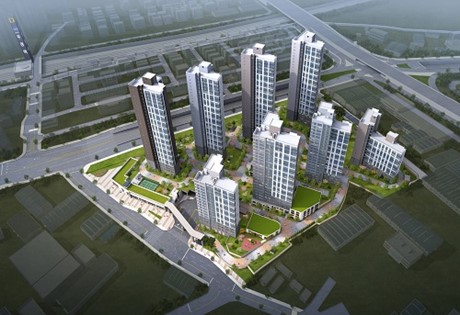 ▲유보라 천안 두정역 조감도. ⓒ함스피알