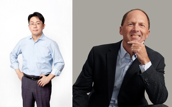 ▲노종원(왼쪽)·데이비드 딕슨 솔리다임 각자대표이사. ⓒSK하이닉스