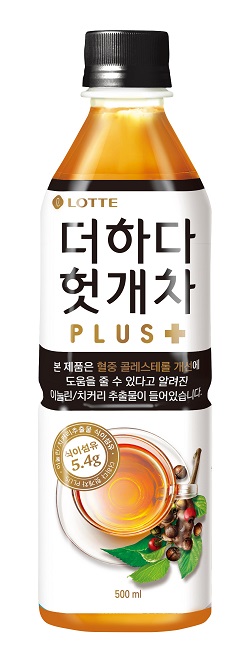 ▲더하다 헛개차 500mL. ⓒ롯데칠성음료