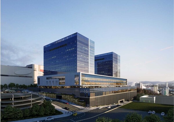▲삼성디스플레이가 경기도 용인시 기흥구에 건설 중인 신사옥 삼성디스플레이리서치(SDR) 투시도. ⓒ삼성디스플레이
