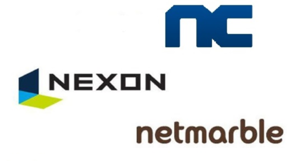 ▲엔씨소프트·넥슨·넷마블 CI. ⓒ각 사