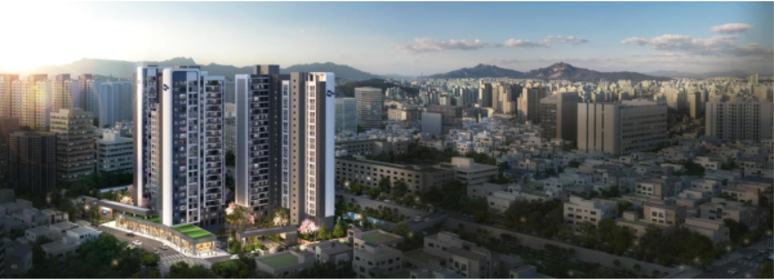 ▲두산건설 제안 신설1구역 조감도. ⓒLH