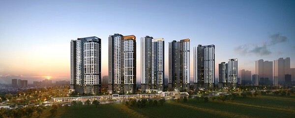 ▲광명 센트럴 아이파크 석양투시도. ⓒHDC현대산업개발