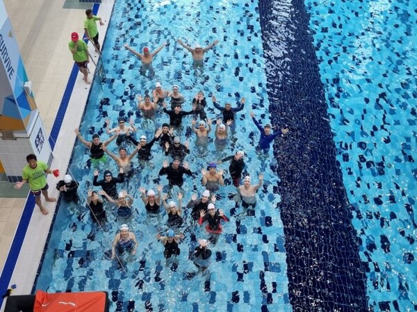 ▲생존 수영 교원연수. ⓒ경기도교육청