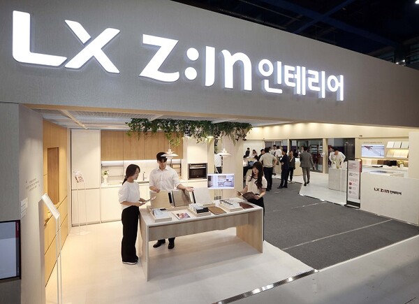 ▲'2023 코리아빌드위크(코엑스)' LX하우시스 전시관. ⓒLX하우시스