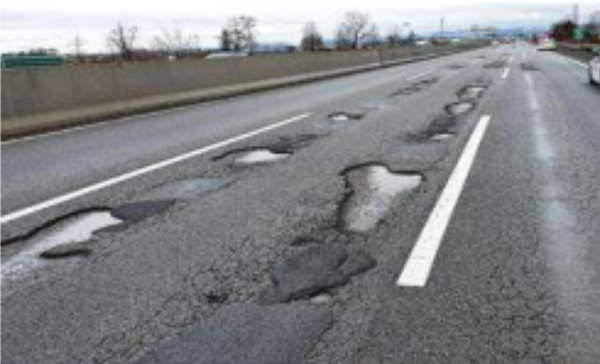 ▲도로파임 다발구간. ⓒ국토교통부