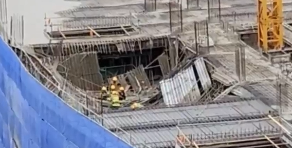 ▲경기 안성시 옥산동 상가 신축 공사현장에서 붕괴사고가 발생했다. ⓒKBS뉴스